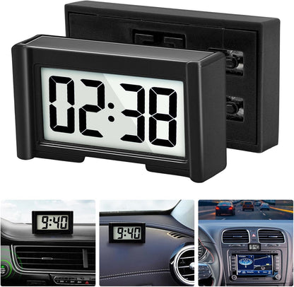 Small Digital Clock,  with Jumbo LCD Time & Day Display, Black