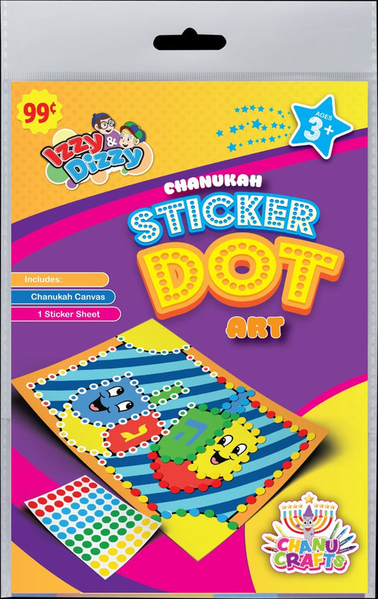 Izzy & Dizzy Chanukah Sticker Dot Art