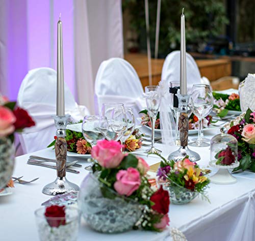 7'' candle stick marbleized brown 4