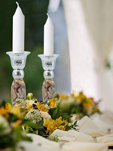 7'' candle stick marbleized brown 5