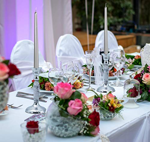 7''candle stick marbleized white 4