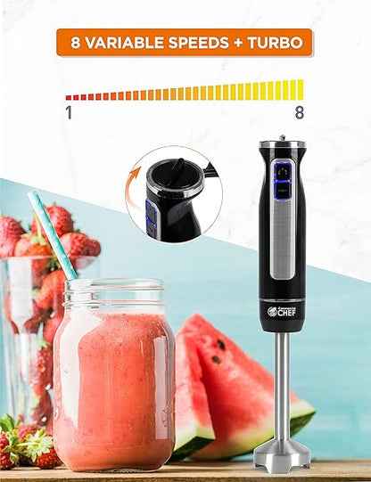 Commercial Chef Hand Blender with Beaker 500 Watts