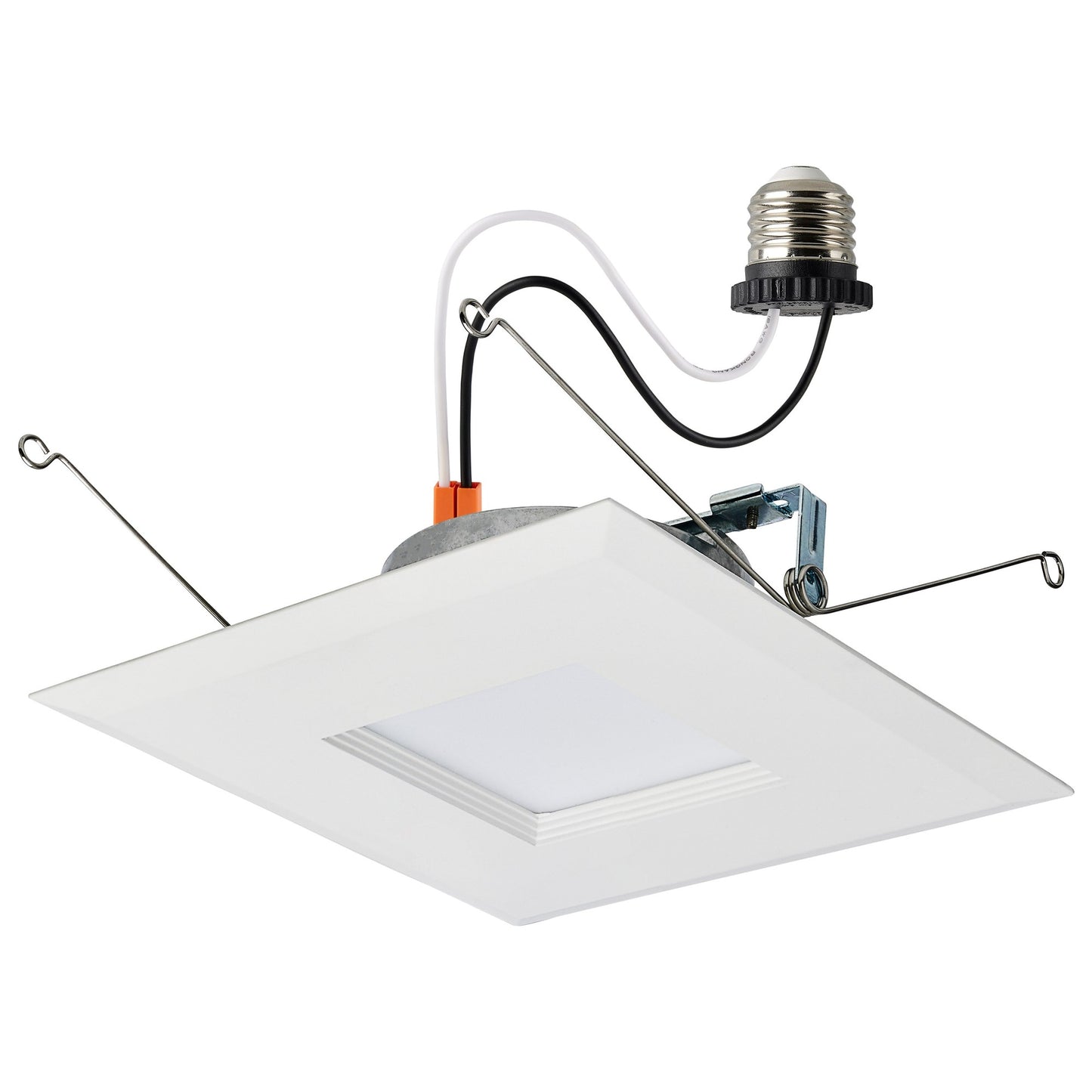 Retrofit 5-6" Downlight Stepped Baffle Square