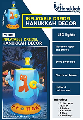 Outdoor Chanukah Blow-Up Dreidel