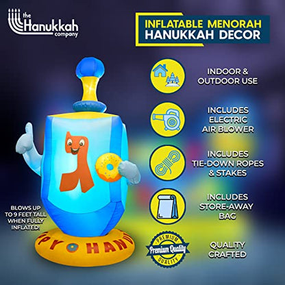 Outdoor Chanukah Blow-Up Dreidel