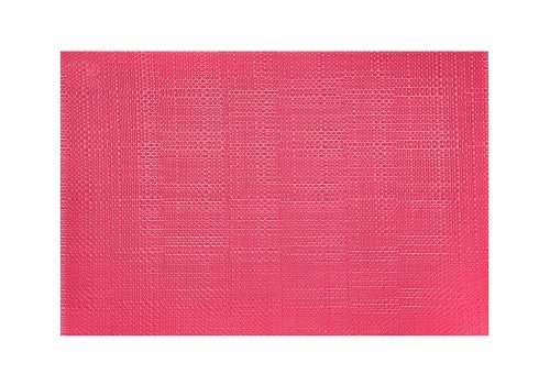 Basketweave Vinyl Placemat Raspberry