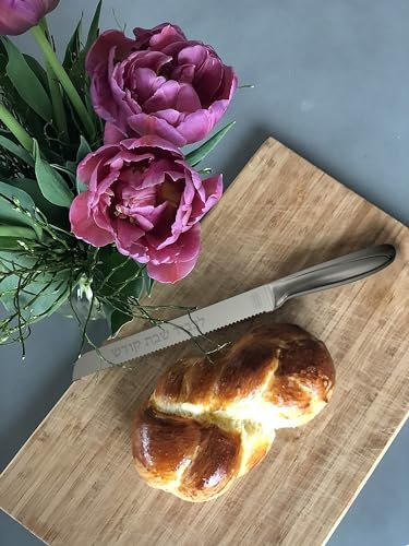 8"" Challah Knife - Silver Handle - Serrated" 4