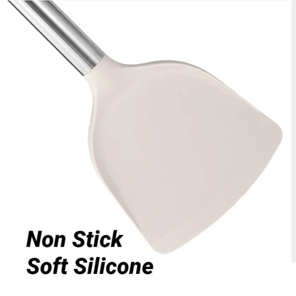 8 Pc Stainless Steel Handel Silicon Kitchen Utensil Set 5