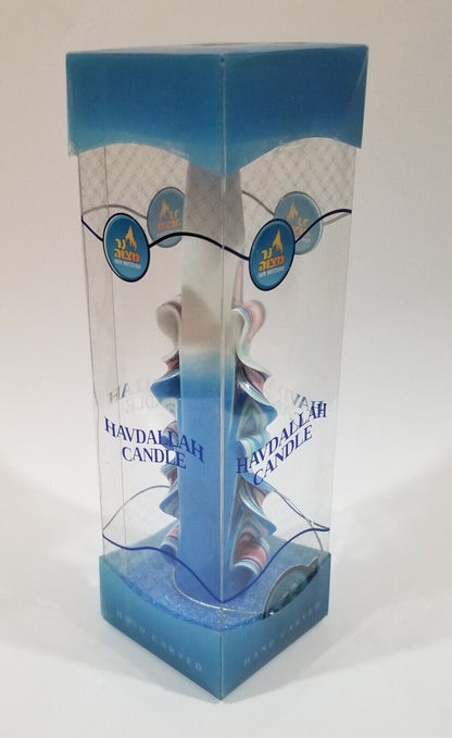 8'' carved tapered havdalah candles assorted 4