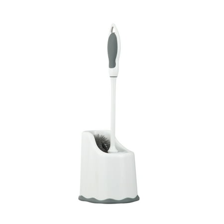 Grey Toilet Brush With Lip