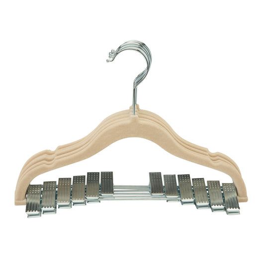 6 Pk Velvet Kids Hanger W/Clips