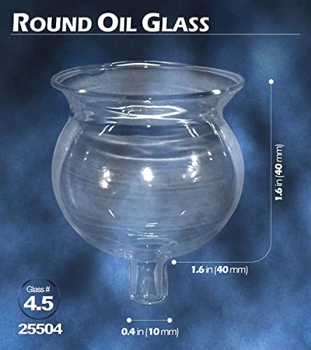 9PK. Round Oil Glass #4. 1/2 2