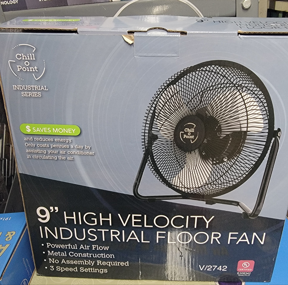 9" Industrial Floor Fan