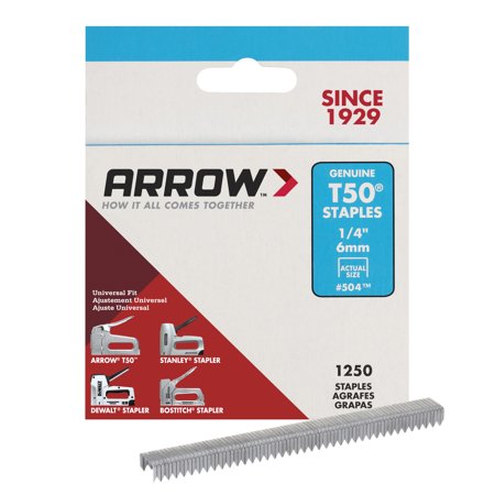 ARROW STAPLES-#504 T50- 1/4 1