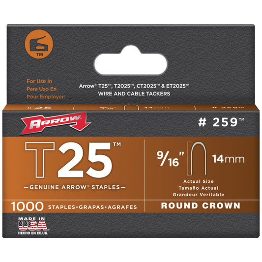 ARROW STAPLES #259-T25M-9/16"