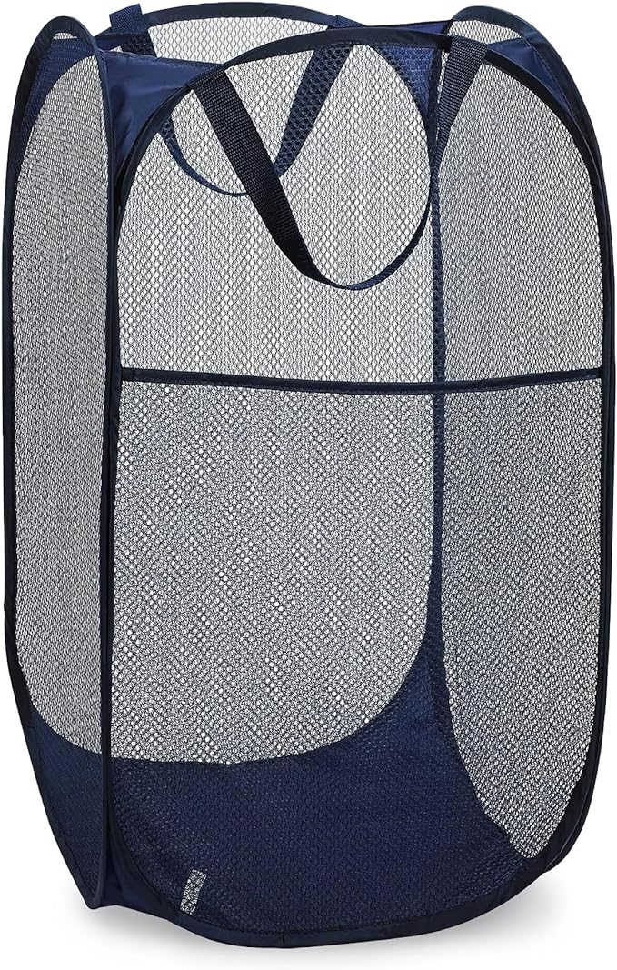 Abstract Laundry Pop-Up Hamper 14x14x24" Blue