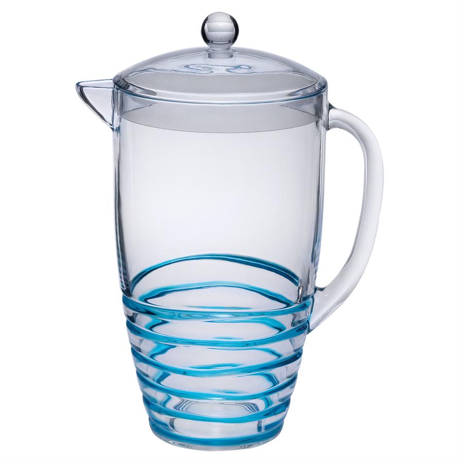 Acrylic Blue Swirl Pitcher  2.75 QT