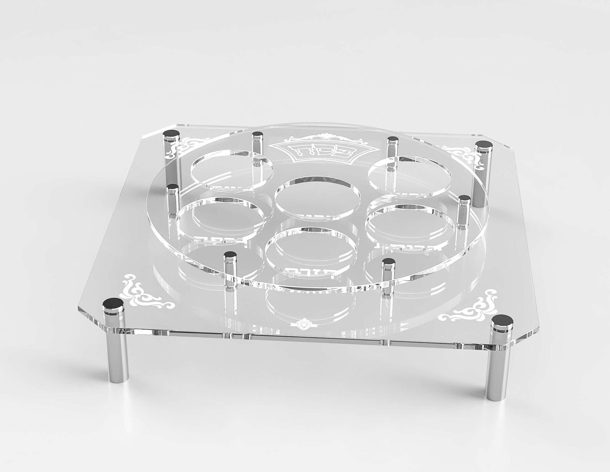 Acrylic Karah Engraved With silver Standoff 16X16" X4.5"H