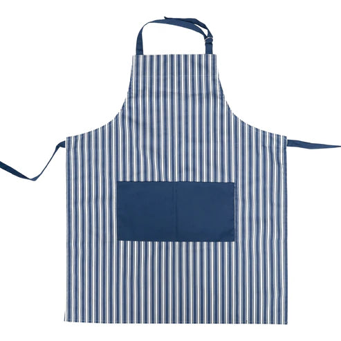 Adjustable Striped Apron Blue