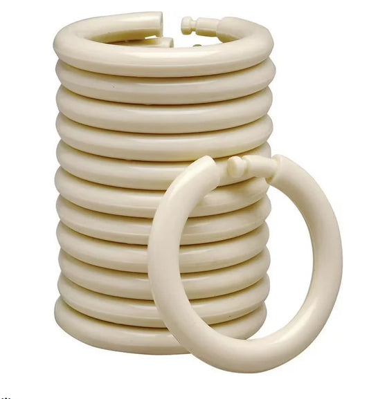 Almond Shower Curtain Hooks