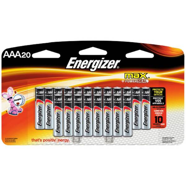 BATTRY AAA 20PK ENERGIZR