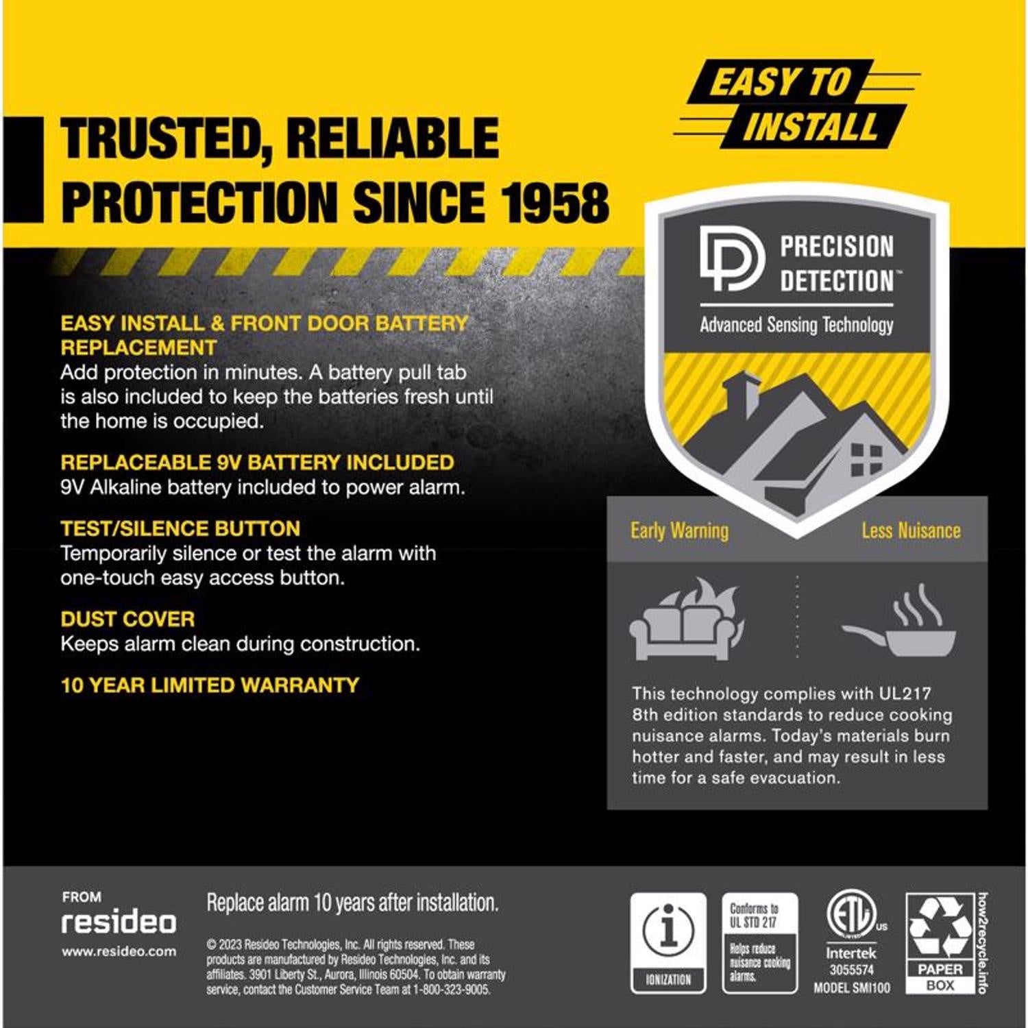 BRK First Alert Smoke Alarm 9 V 2