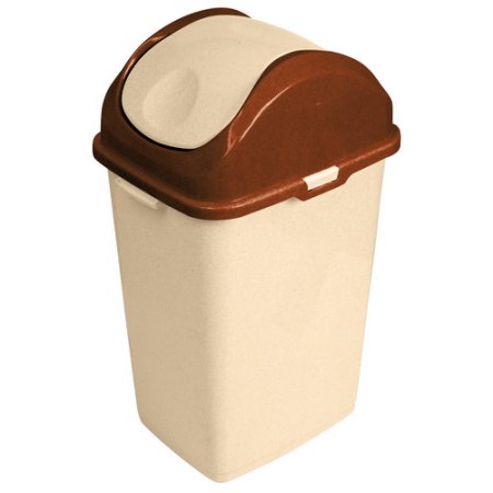 Beige &Brown Trash Can 5 Qt