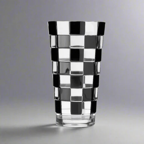 Acrylic High Ball Black Checkered