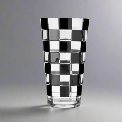 Acrylic High Ball Black Checkered