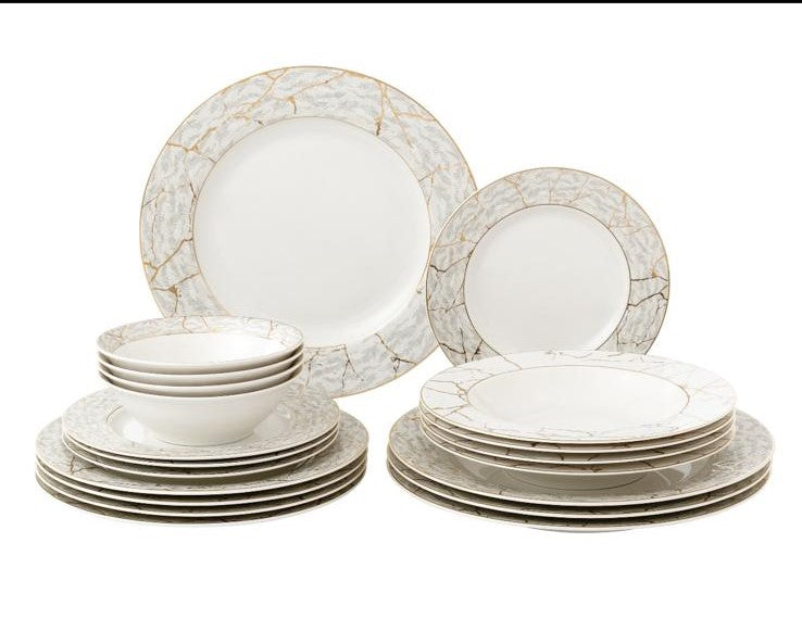 Bone China Pearl Service for 4