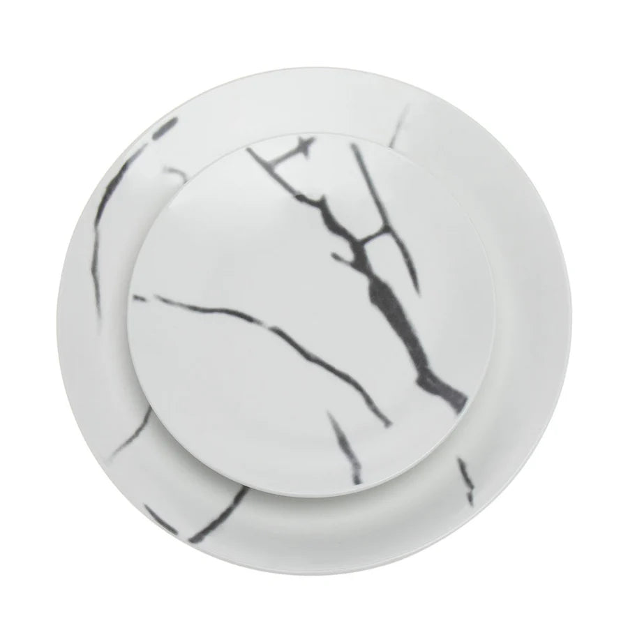 Boulon Black Porcelain 12 Piece Dinnerware Set, Service For 4 2