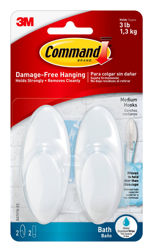 COMMAND WATERPROOF MEDIUM TOWEL HOOK
