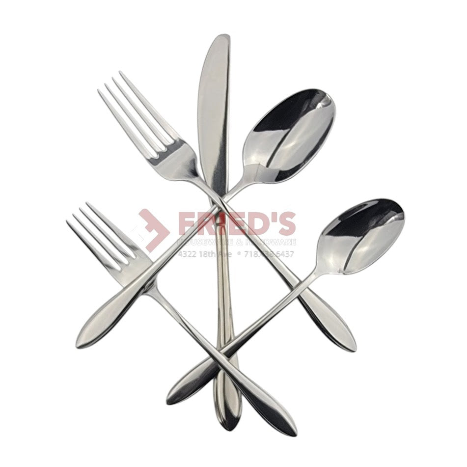 Cambridge, Haviva Mirror, 20 Piece Flatware Set, 18/0 Stainless Steel
