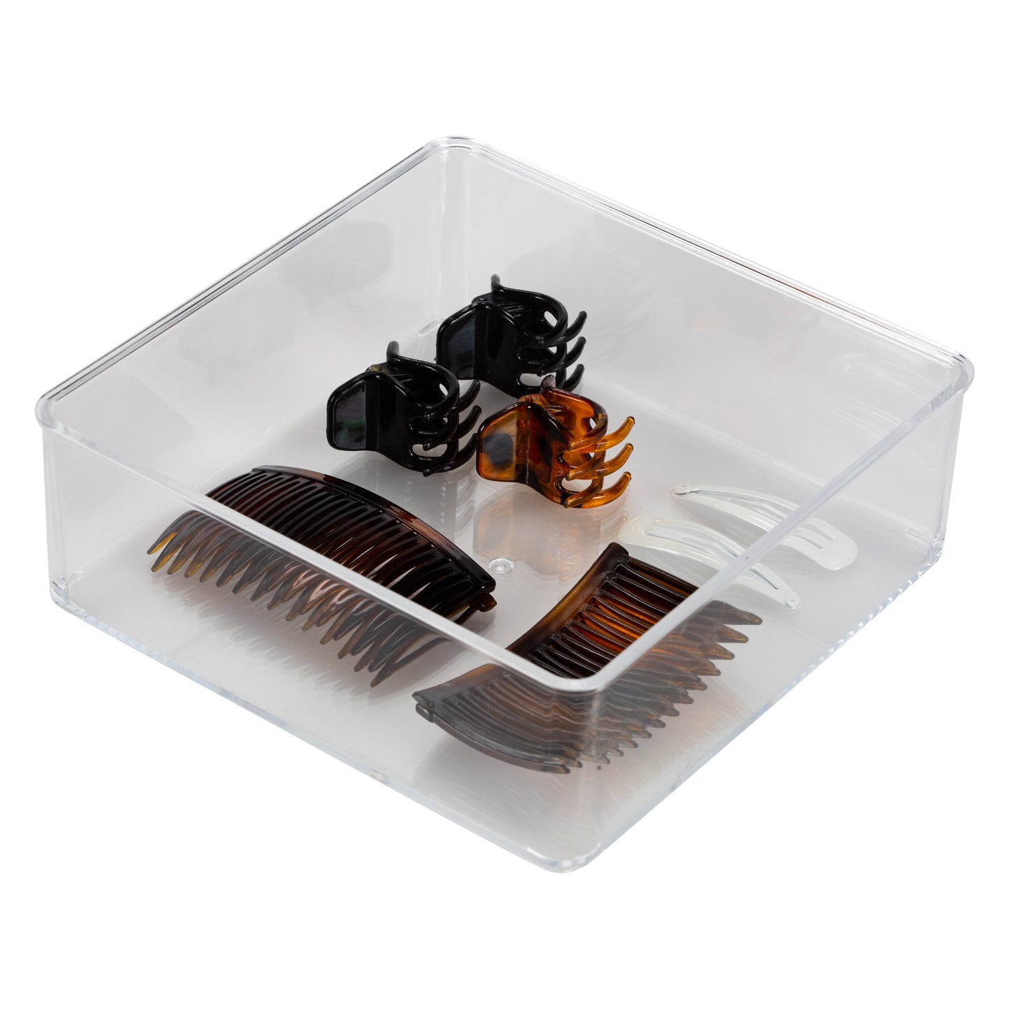 Clear Stackable Drawer Organizer 6"x6"x2" 24011 2