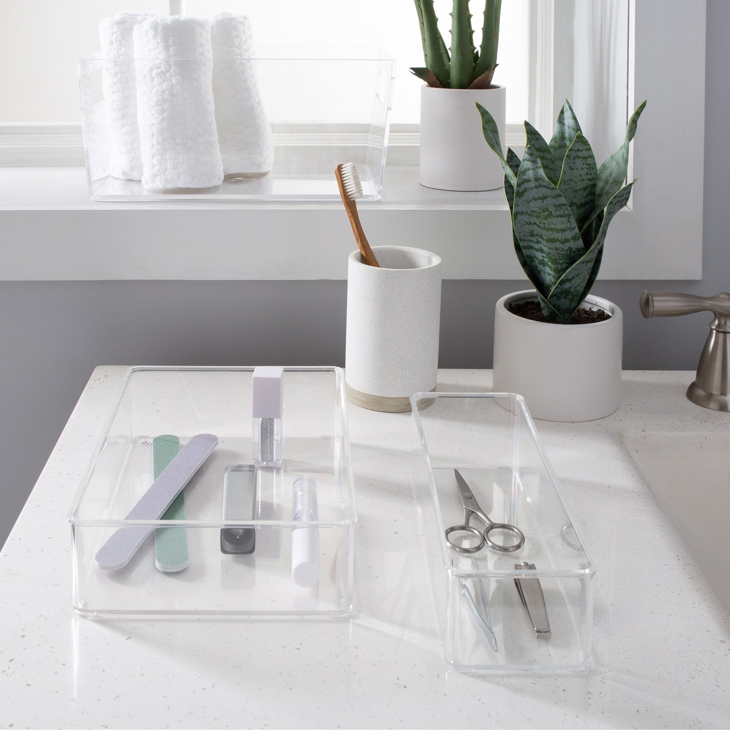 Clear Stackable Drawer Organizer 9"x3"x2" 24013 2