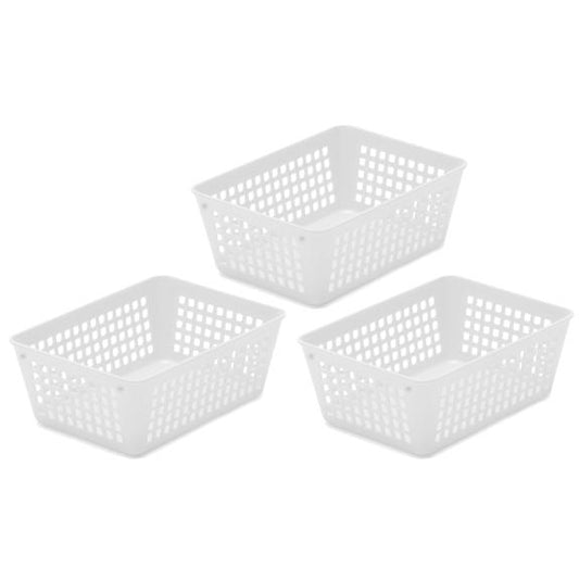 Click Mini Basket Set Of 3 White 1