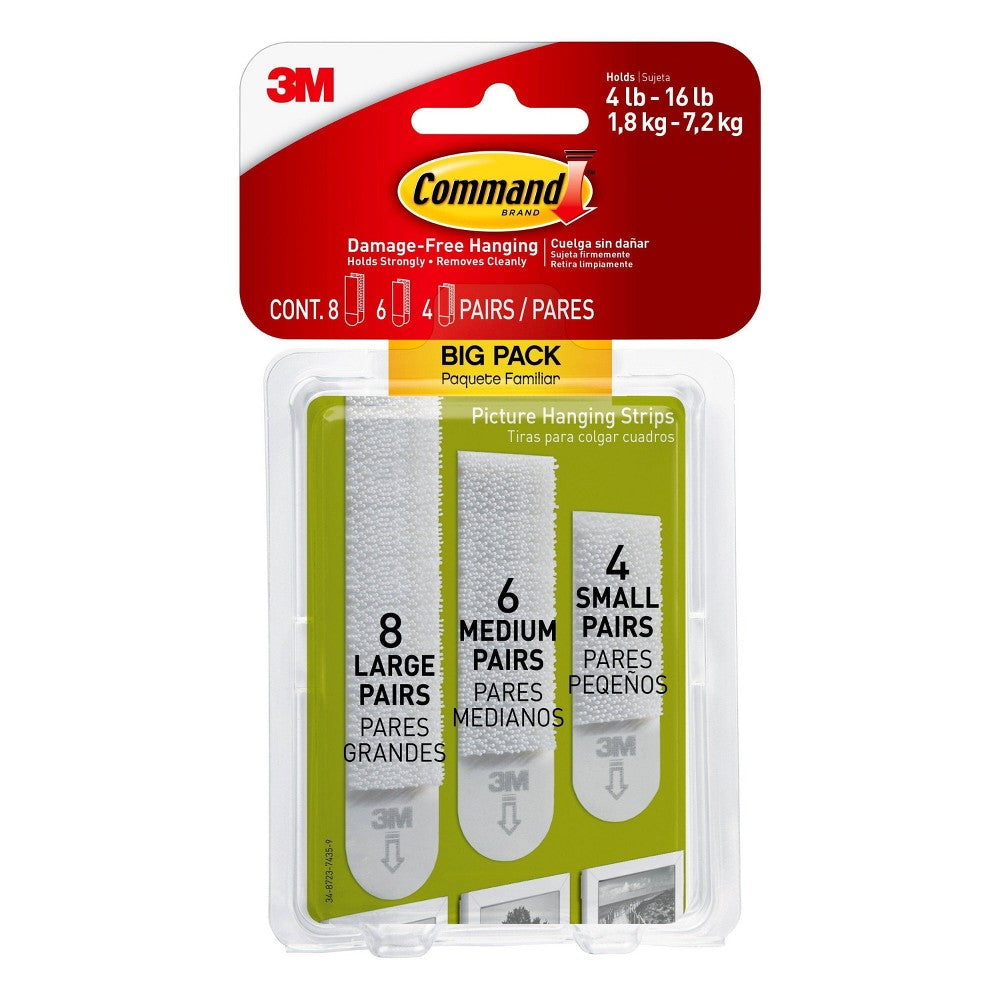 Command Picture Strips 4, 16 Lbs. Assorted