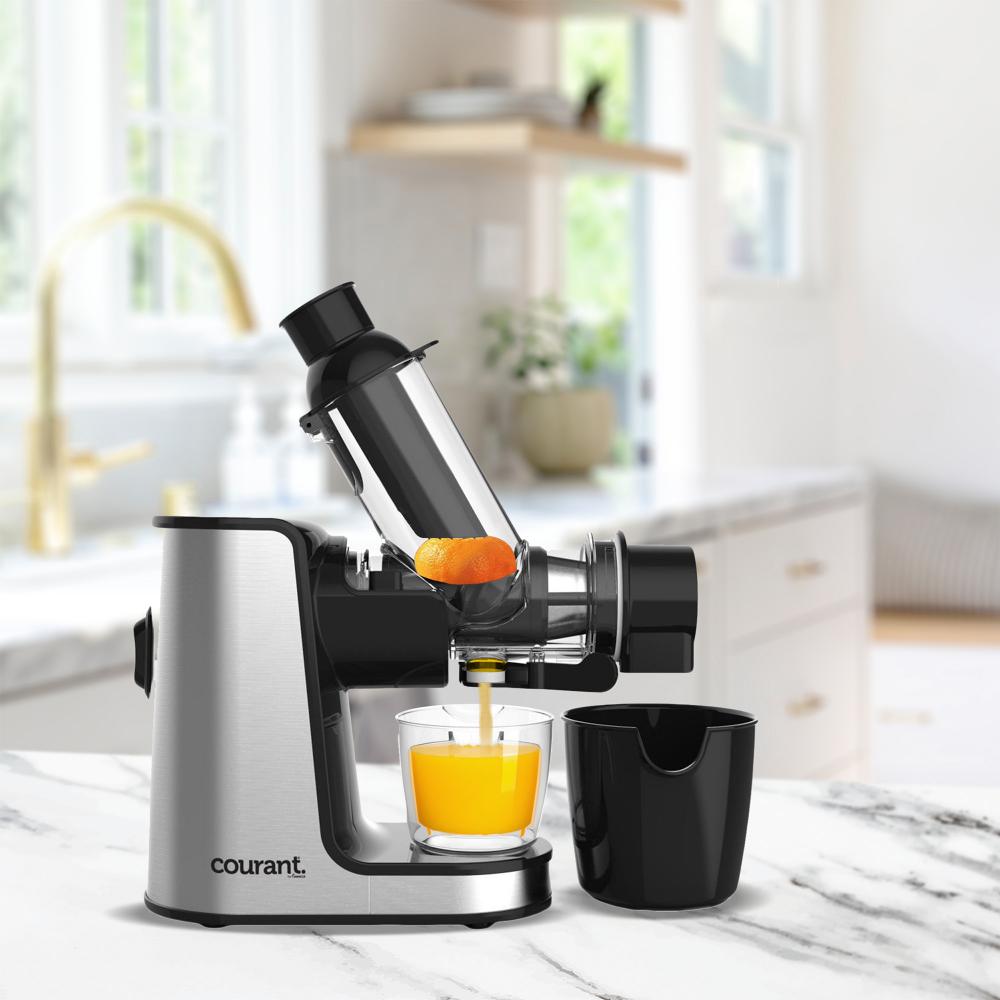 Courant Stainless Steel Streamlined Modern Horizontal Slow Juicer 4