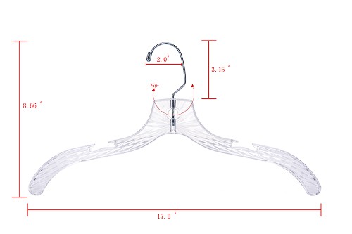 Crystal Shirt Hangers 17'' 5