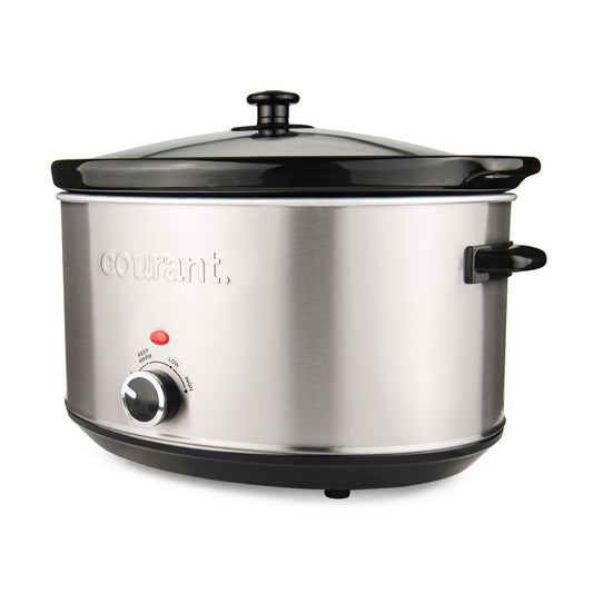 8.5 Quart Oval Slow Cooker, Stainless Steel