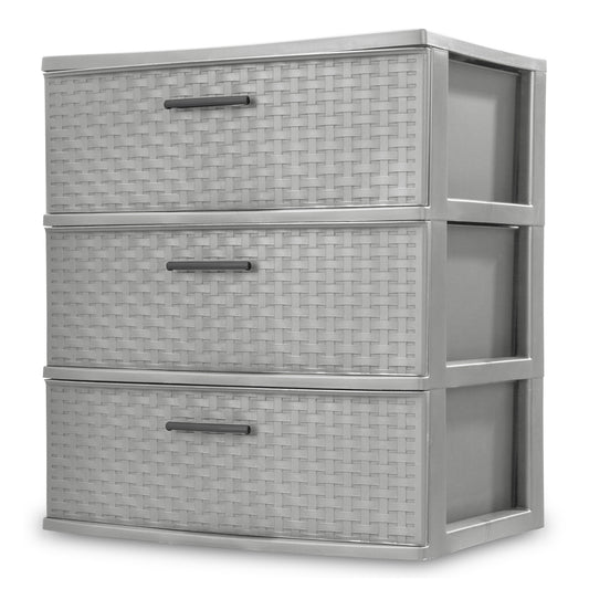 DRAWER/CART-3 WEAVE 22"  Wide-Cement
