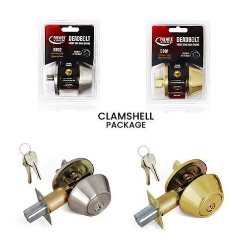 Deadbolt Door Lock With 2 KW1 Keys-Carded
