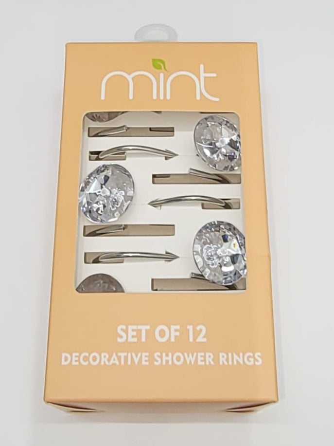 Decorative Shower Rings Set of 12 1