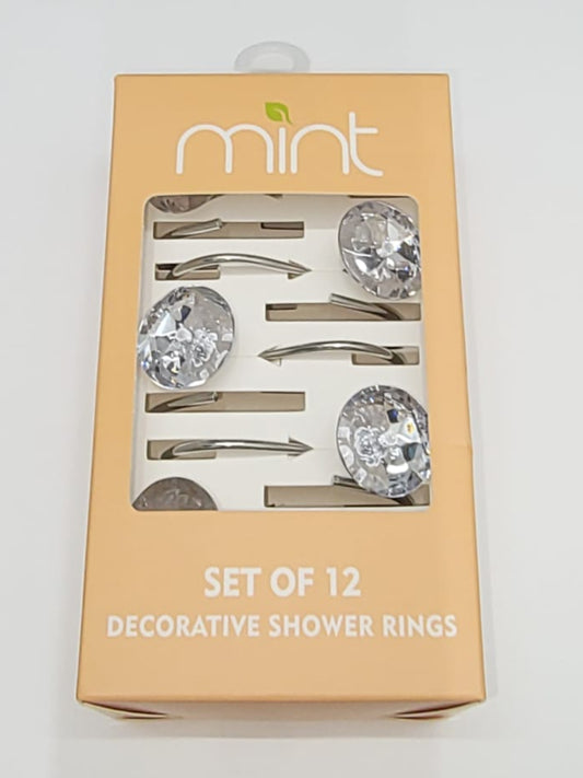 Decorative Shower Rings Set of 12 1