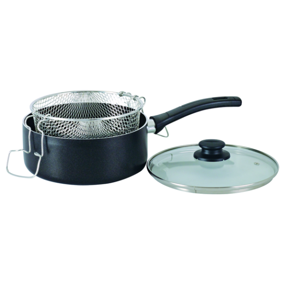 Deep Fryer Pot With Basket 3.5qt