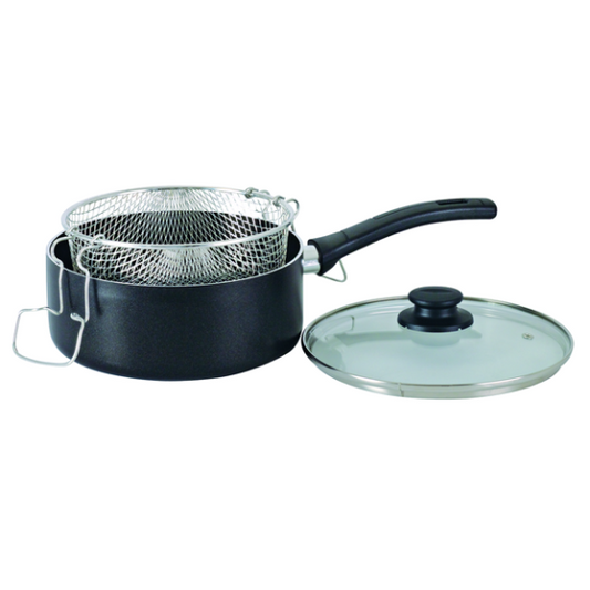 Deep Fryer Pot With Basket 3.5qt