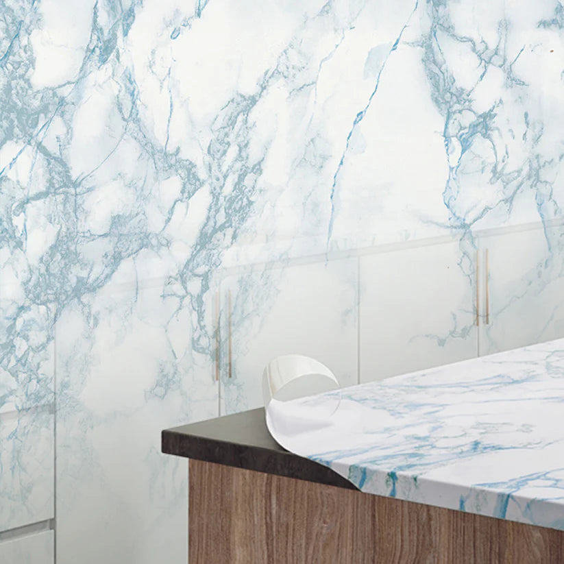 Dekal Counter Cover Blue Marble 26.5''X 10 Ft