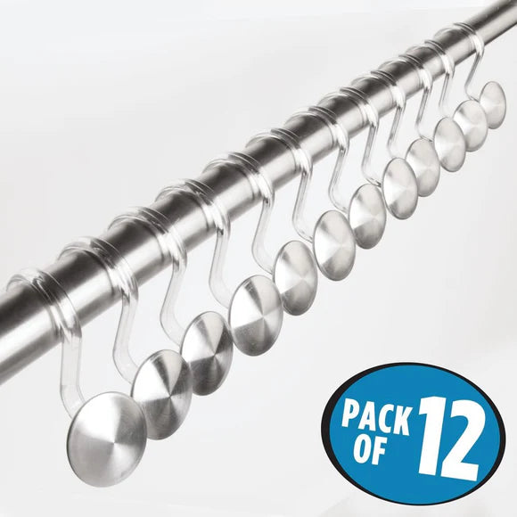 Design Forma Maxi Shower Hook Set of 12 in Brushed Stainless Steel