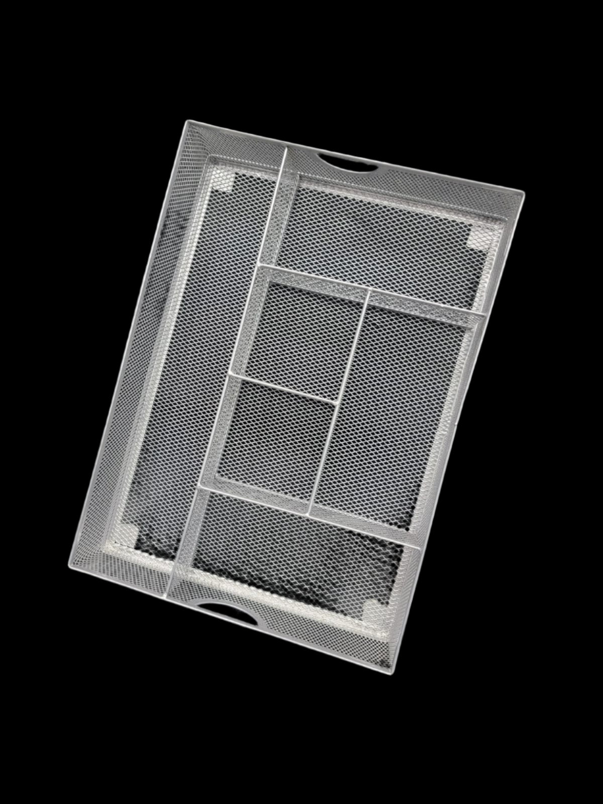 Desk Organizer Metal Mesh Silver