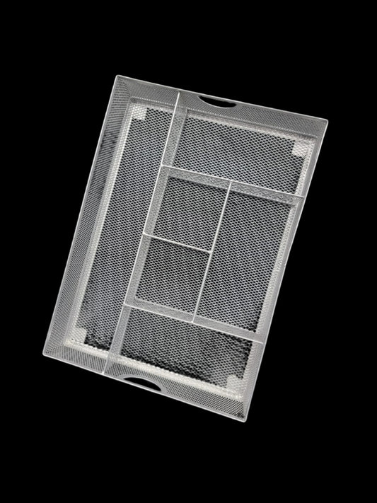 Desk Organizer Metal Mesh Silver